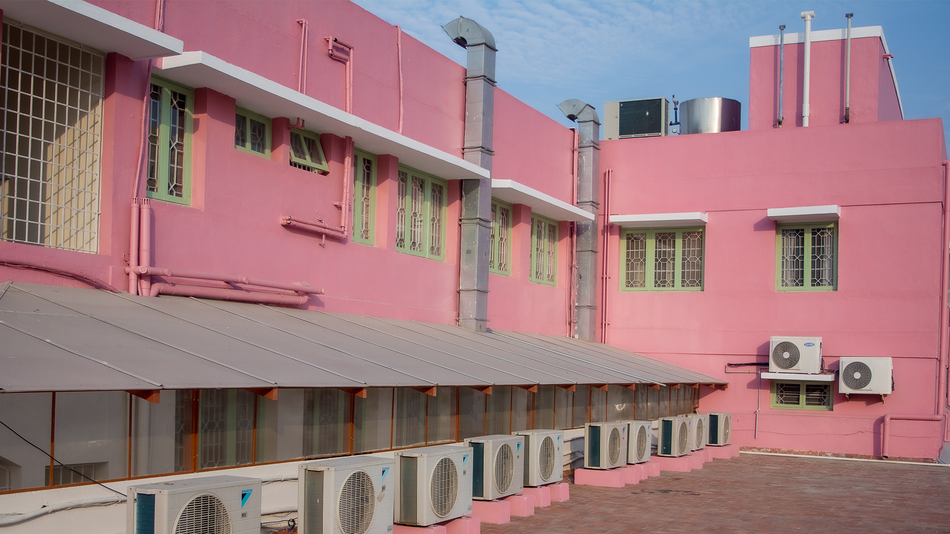 Terrace Area at Rani Meyyammai Hostel campus