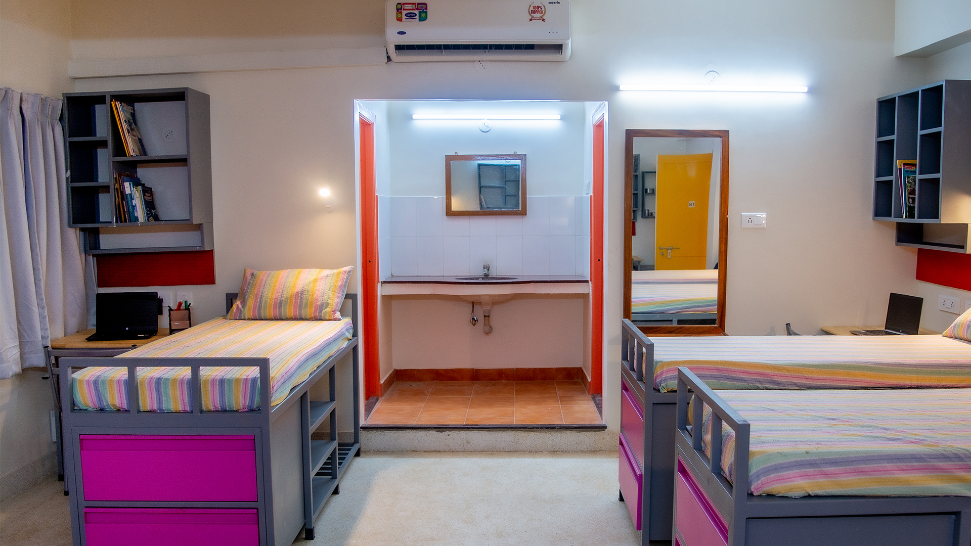 Triple Share Premium Room at Rani Meyyammai Hostel Chennai
